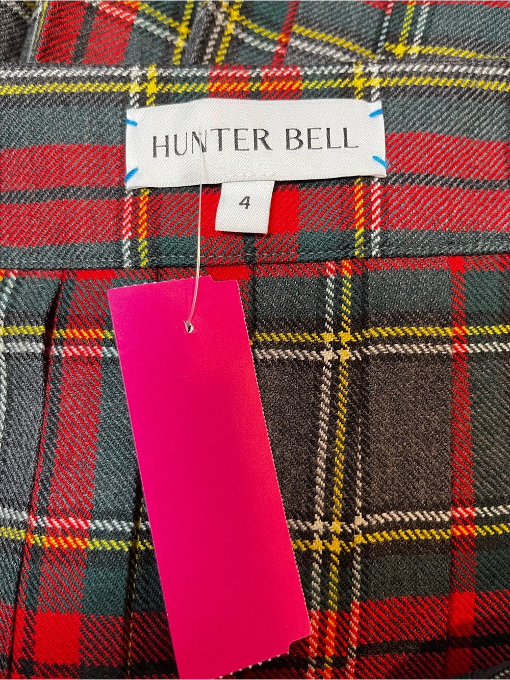 Hunter Bell Tartan Plaid Maxi Wool Skirt Size 4 - Picture 8 of 9